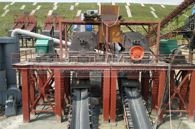 日產(chǎn)5000噸碎石機(jī)使用現(xiàn)場(chǎng)