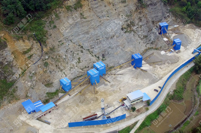碎石制砂生產線現場